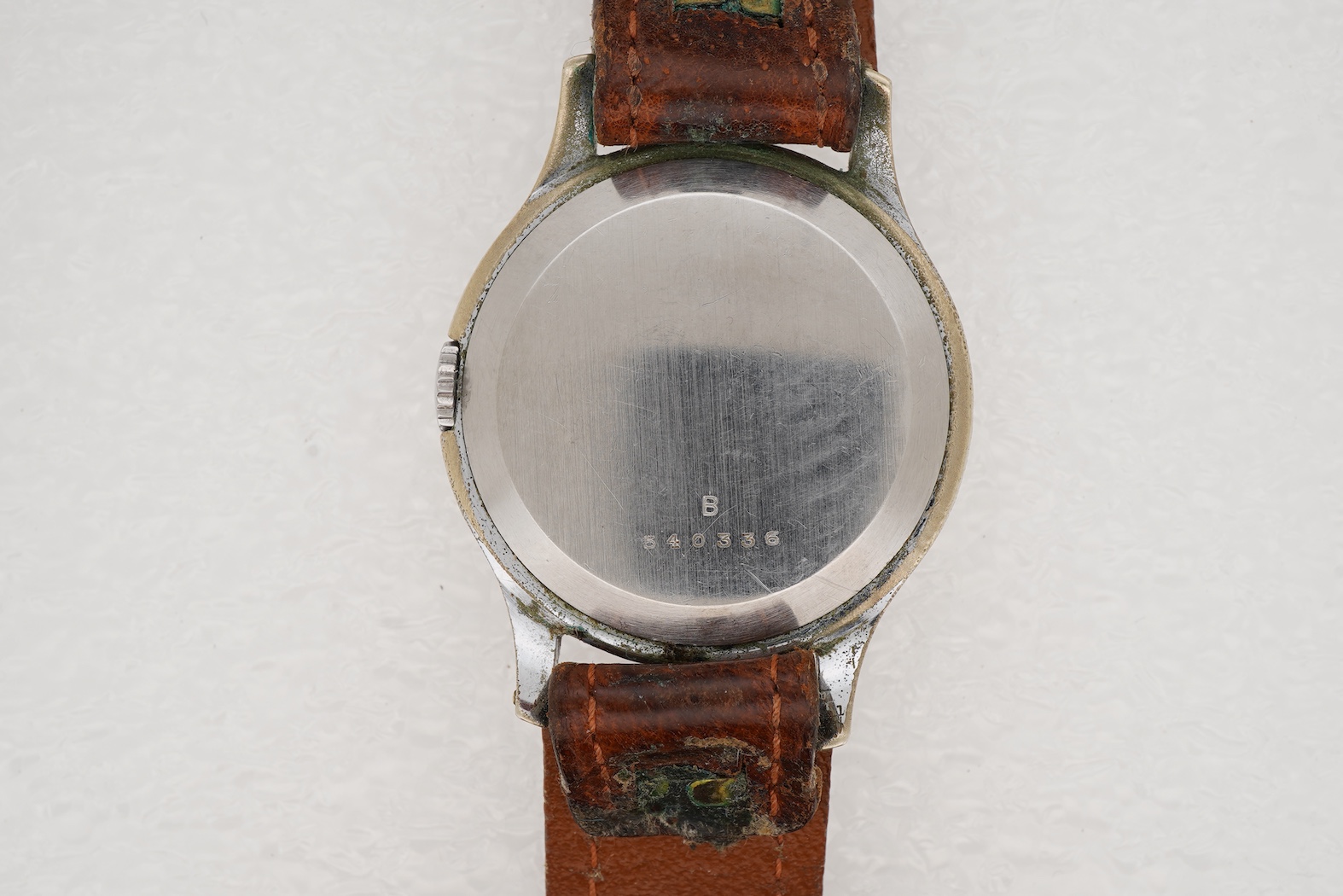 A gentleman's mid 20th century nickel plated brass Jaeger LeCoultre manual wind wrist watch